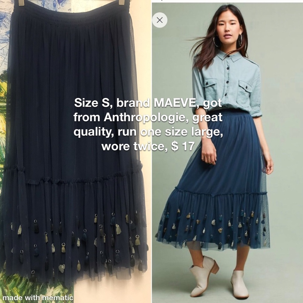 Maxi Skirt, from Anthropologie, wore twice only